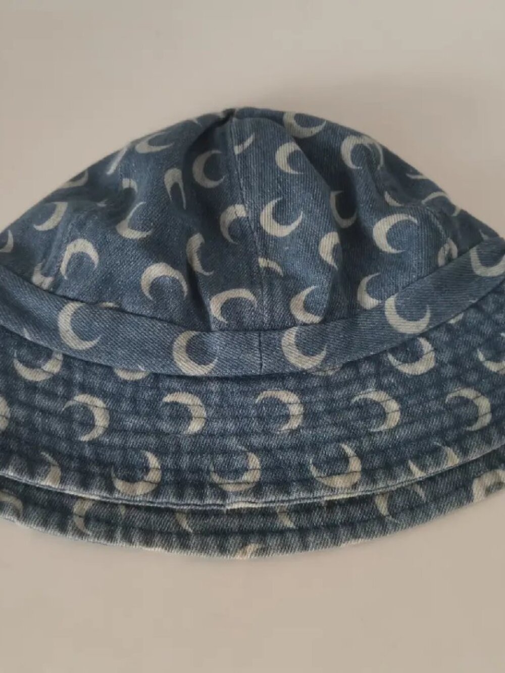 MARINE SERRE Women's Denim Bucket Hat Casual Sun Protection Visor